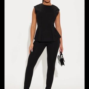 Fashion Nova Black Skinny Jumpsuit
